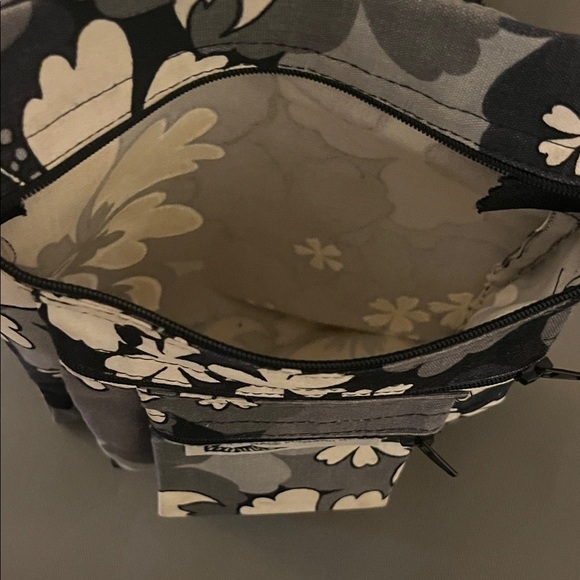 Floral Black and White Crossbody Bag Local Design Made in Hawaii - Picture 7 of 7